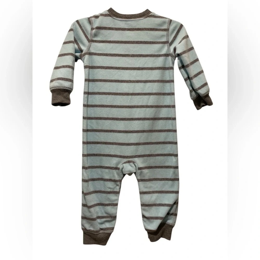 Carter’s Striped Blue and Gray Kids One Piece size 12 months